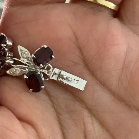 Butterfly garnet bracelet diamond - Picture 8 of 8